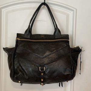 NWT - BOTKIER New York:  Brand New -  Shiny Black Large Trigger Satchel